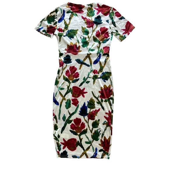 Zara Floral Velvet Dress - Picture 5 of 9
